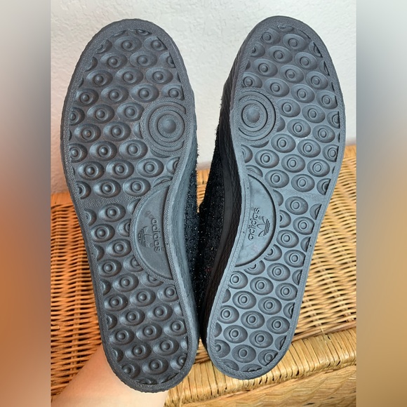 Adidas Honey Triple Black Shimmer Mid High Tops Sneakers Size 8.5 - Picture 10 of 12